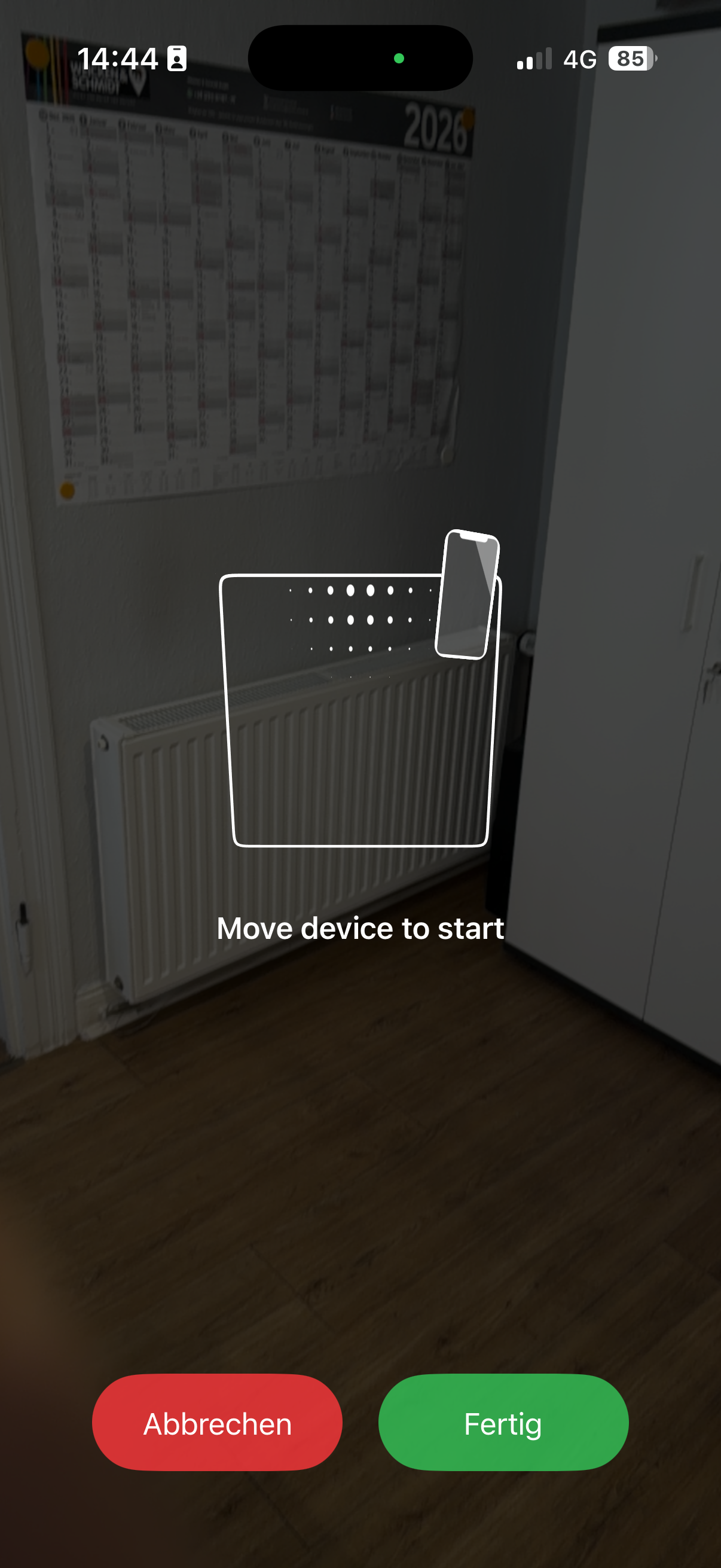 RoomScan Start