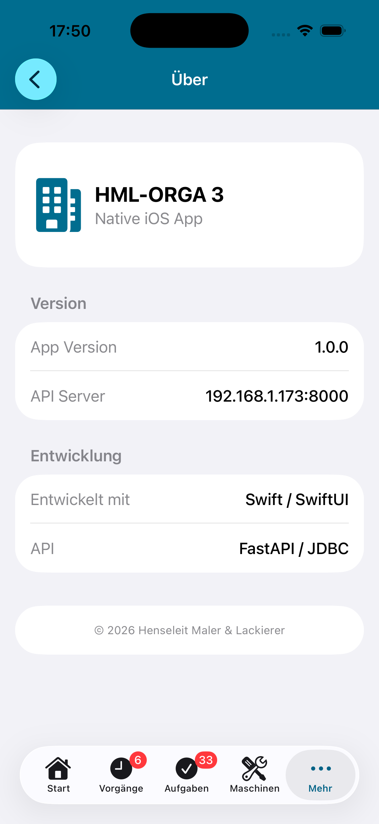 Ueber die App