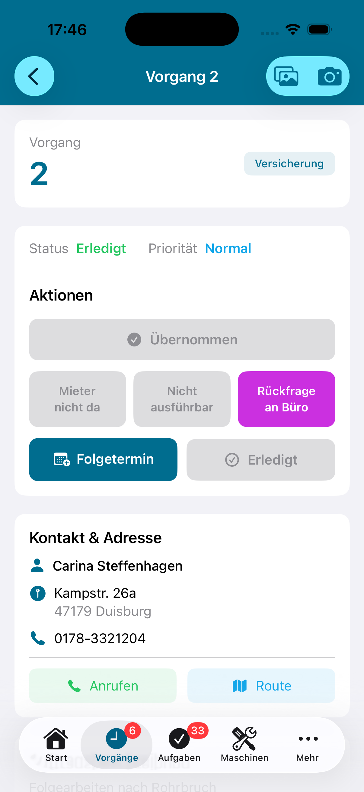 Erledigt Status