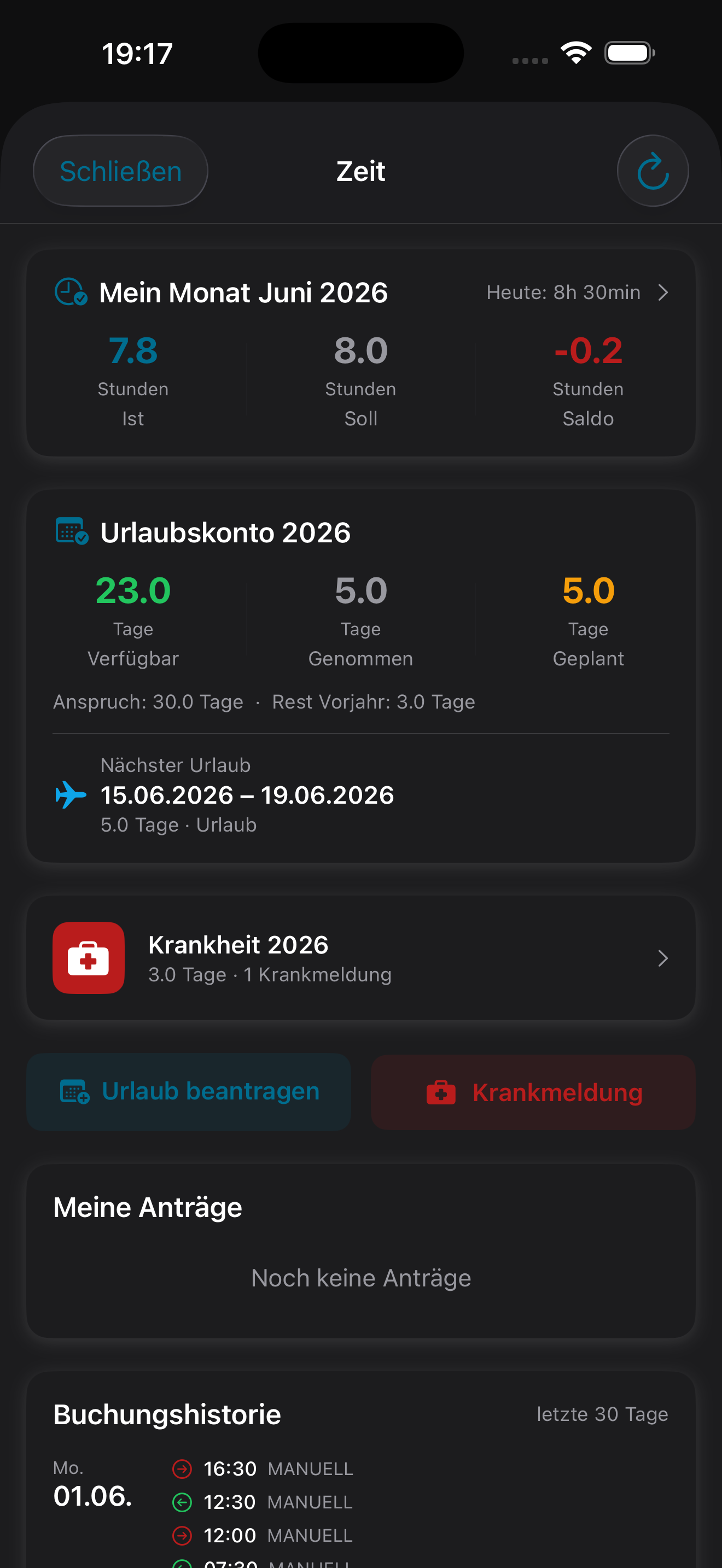Zeiterfassung